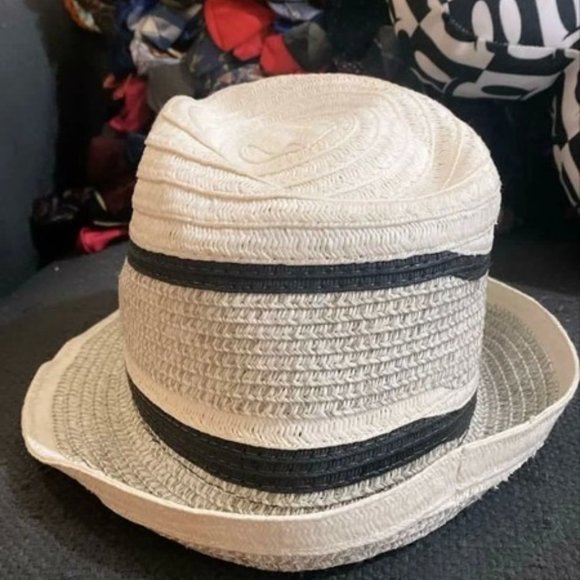 BCBG Maxazria Straw Fedora - Picture 1 of 5